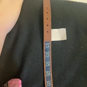 Gucci | Accessories | Gucci Gg Jacquard Denim And Leather  display picture 3